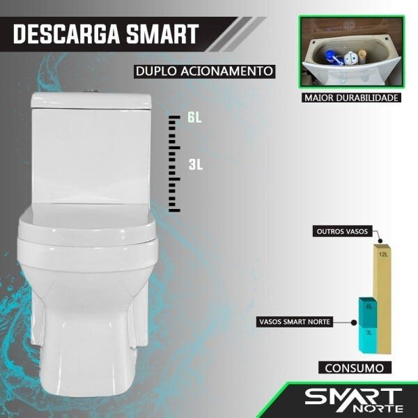 Vaso Sanitário Monobloco Confort Basic - Caixa Acoplada (Smart 200) - 9