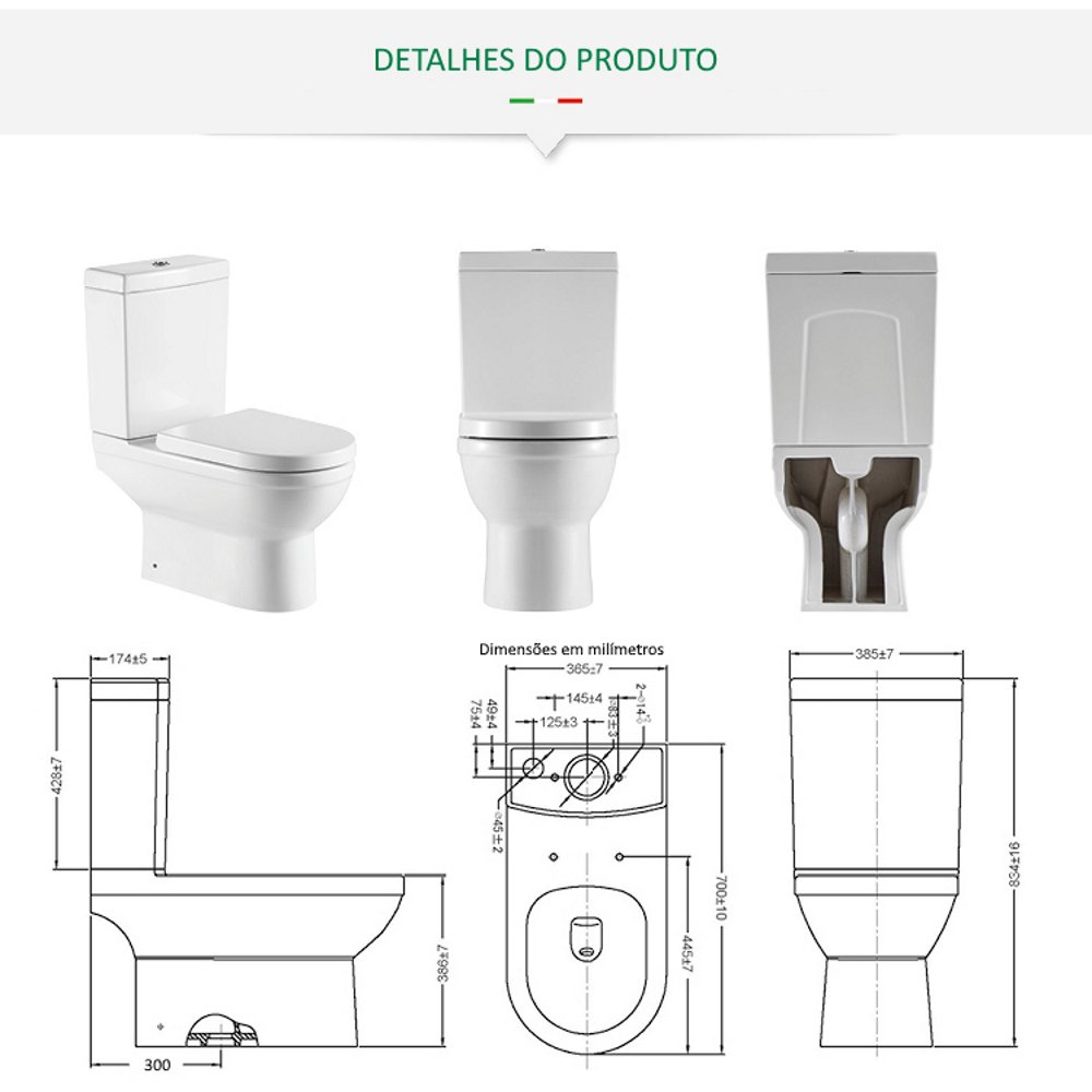 Vaso Sanitário Confort Fit - Caixa Acoplada - 5