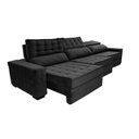 Ver mais imagens de Sofá Retrátil e Reclinável 3,85m Cama inBox Big Star com SoftGel D40 Velupluma Preto