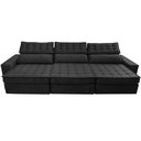 Ver imagem 5 de Sofá Retrátil e Reclinável 3,85m Cama inBox Big Star com SoftGel D40 Velupluma Preto