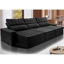 Ver imagem 1 de Sofá Retrátil e Reclinável 3,85m Cama inBox Big Star com SoftGel D40 Velupluma Preto