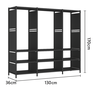 Guarda-roupa Organizador com 3 Colunas Preto - 6