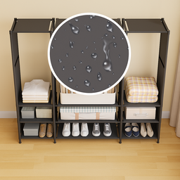 Guarda-roupa Organizador com 3 Colunas Preto - 4