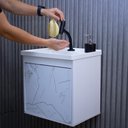 Ver imagem 5 de Gabinete Banheiro 40 cm Em Mdf 40 cm com Pia Cuba  - Veneto