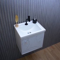 Gabinete Banheiro 40 cm Em Mdf 40 cm com Pia Cuba  - Veneto - 4