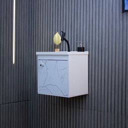 Gabinete Banheiro 40 cm Em Mdf 40 cm com Pia Cuba  - Veneto - 3