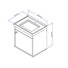Gabinete Banheiro 40 cm Em Mdf 40 cm com Pia Cuba  - Veneto - 6