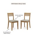Ver imagem 4 de Conjunto 2 Cadeiras 100% Madeira Maciça Linha Rubi Marrom/Freijó