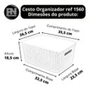 Ver imagem 4 de 3 Caixas Organizadoras com Tampa Grande 15 Lts Rattan Rosa