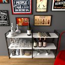 Ver imagem 2 de Aparador Prateleira Industrial Sala Barzinho Branco Bar Adega Moderno Suspenso Madeira Buffet