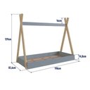 Ver imagem 4 de Cama Infantil Montessoriana 198cm com Colchão Estilo Cabana Cor:itapuã com Azul