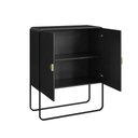 Ver imagem 4 de Buffet Sala Orgânico 2 Portas 90cm X 111cm com Pés em Metal Cor:nero com Preto