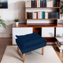 Ver imagem 2 de Kit 02 Puff para Sala e Quarto Madeira Decorativo Opala Suede