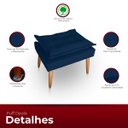 Ver imagem 5 de Kit 02 Puff para Sala e Quarto Madeira Decorativo Opala Suede