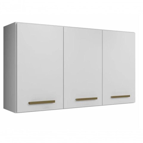 Armário Aéreo Etios 3 Portas Kaiki Móveis - Branco
