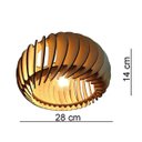 Ver imagem 2 de Lustre Luminária Pendente de Madeira Mdf Mod. Sophia Pq Inclinado