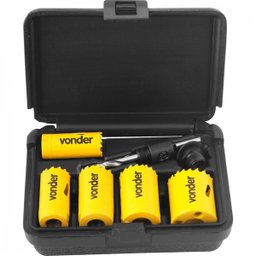 Jogo de serras copo bimetal em aço rápido com 7 peças SCV 400 Vonder - 5
