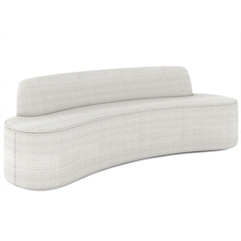 Sofá 3 Lugares para Sala de Estar Living 210cm Koane D06 Bouclê Off White - Mpozenato