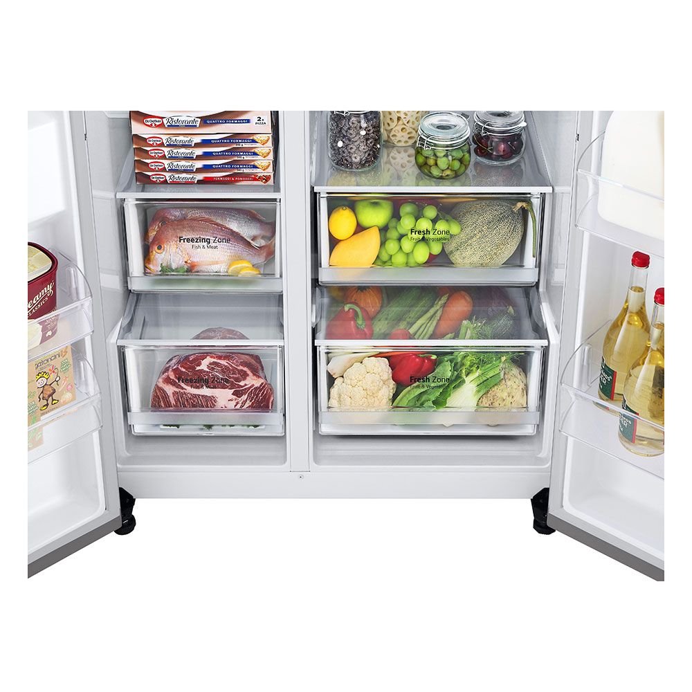 Refrigerador Smart LG Side By Side 611L Aço Escovado Uvnano 220V GC-L257SLP - 6