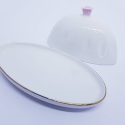 Manteigueira Porcelana Flower Wolff 16x10x9cm - 4