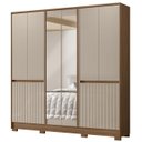 Ver imagem 1 de Guarda Roupa Casal 216cm com Espelho Freeze Carvalho/fendi Z17 - Mpozenato
