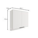Ver imagem 3 de Armário de Cozinha Modulado Alpha 2502 com 2 Portas 80cm Freijó Off White