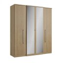 Ver imagem 3 de Guarda-Roupa Casal com Espelho 4 Portas 2 Gavetas Splendore Plus Glass 