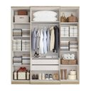 Ver imagem 2 de Guarda-Roupa Casal com Espelho 4 Portas 2 Gavetas Splendore Plus Glass 
