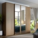 Ver imagem 1 de Guarda-Roupa Casal com Espelho 4 Portas 2 Gavetas Splendore Plus Glass 