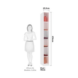 Guarda Roupa Modulado 1 Porta 25cm Prime Luciane Móveis - 2