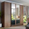 Guarda-Roupa Casal com Espelho 4 Portas 2 Gavetas Splendore Plus Glass  - 1
