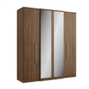 Ver imagem 3 de Guarda-Roupa Casal com Espelho 4 Portas 2 Gavetas Splendore Plus Glass 