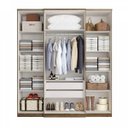 Ver imagem 2 de Guarda-Roupa Casal com Espelho 4 Portas 2 Gavetas Splendore Plus Glass 