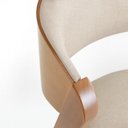 Ver imagem 6 de Kit 6 Cadeiras Madeira Maciça Design Italiano Sofisticada Arabesco Courino Siena Bege/Amêndoa