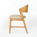 Ver imagem 7 de Kit 6 Cadeiras Madeira Maciça Design Italiano Sofisticada Arabesco Courino Siena Bege/Amêndoa