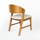 Ver imagem 4 de Kit 6 Cadeiras Madeira Maciça Design Italiano Sofisticada Arabesco Courino Siena Bege/Amêndoa