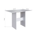 Ver imagem 5 de Conjunto Mesa Karla Paris com 4 Cadeiras Branco Cacau - Indekes