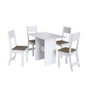 Ver imagem 1 de Conjunto Mesa Karla Paris com 4 Cadeiras Branco Cacau - Indekes