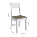 Ver imagem 6 de Conjunto Mesa Karla Paris com 4 Cadeiras Branco Cacau - Indekes