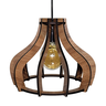 Luminária Lustre Pendente Madeira Sala Quarto Cozinha Balcão Moscou 10H Carvalho - 1