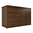 Ver imagem 3 de Cômoda 2 Portas 4 Gavetas MDF Polidoro Marrom/Ambar