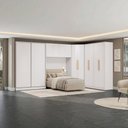 Ver imagem 1 de Quarto Modulado Kappesberg Adapt Branco 5 Peças 418cm x 263cm