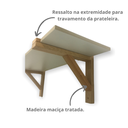 Ver imagem 4 de Kit 2 Suportes para Prateleira Tipo Mão Francesa Madeira