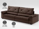 Ver imagem 5 de Sofá com Carregador Usb e Molas no Assento Retrátil Reclinável Nice 2,50m Velosuede - Netsofas