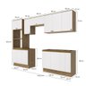 Lavanderia Modulada Kappesberg Celeste 9 Peças Nogueira/branco 310,5cm - 2