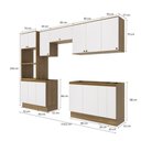 Ver imagem 2 de Lavanderia Modulada Kappesberg Celeste 9 Peças Nogueira/branco 310,5cm