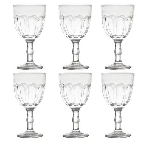 Conjunto 6 Taças de Água Casual 300 ml Modelo Faces