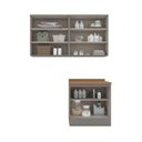 Ver imagem 5 de Lavanderia Modulada Americana 6 Portas 5 Prateleiras MDF 160cm Cinza