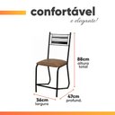 Ver imagem 4 de Conjunto de Mesa Sala de Jantar 6 Cadeiras Atlanta 1,36m