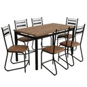 Ver imagem 1 de Conjunto de Mesa Sala de Jantar 6 Cadeiras Atlanta 1,36m